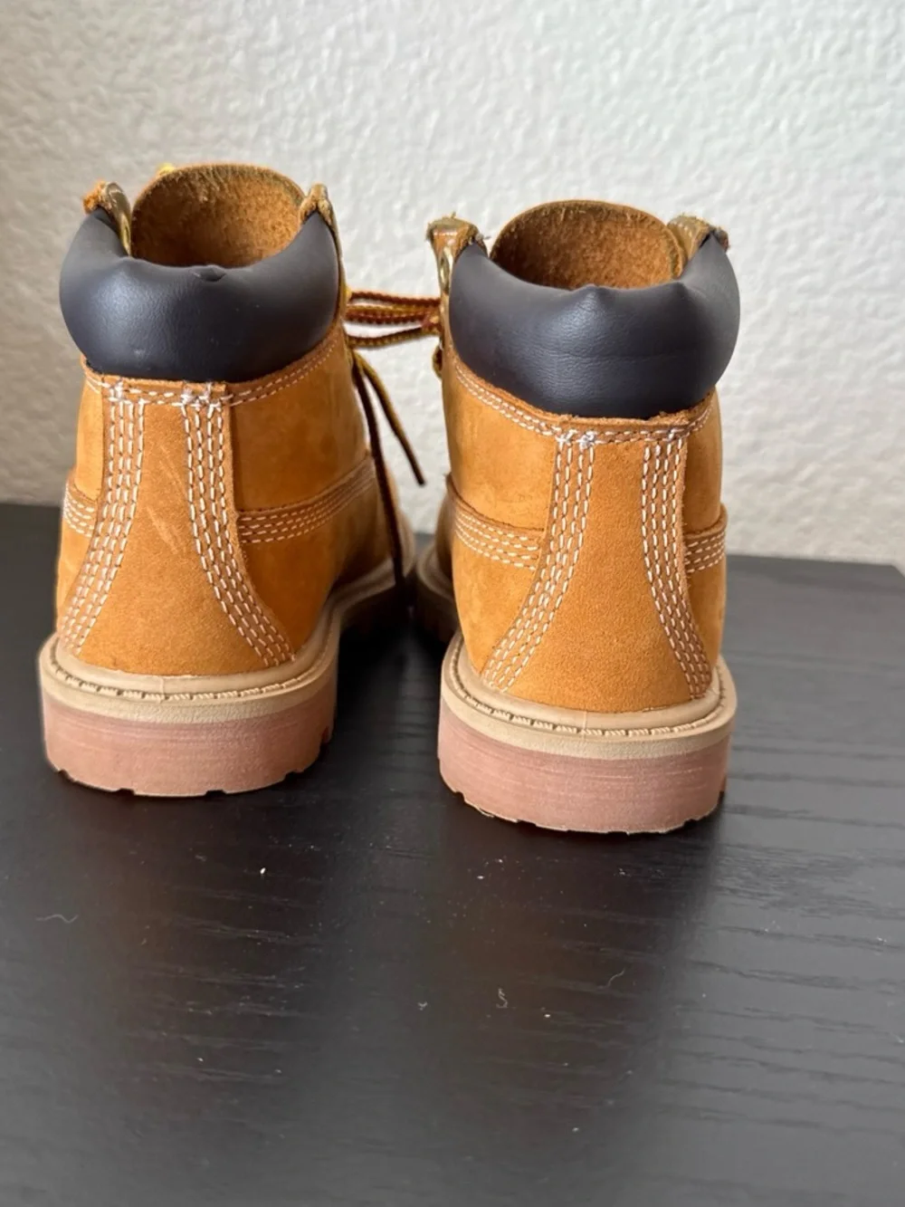 Timberland Kids Wheat Suede Lace-Up Work Boots